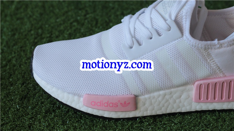 Real Boost Adidas NMD R1 White Pink GS